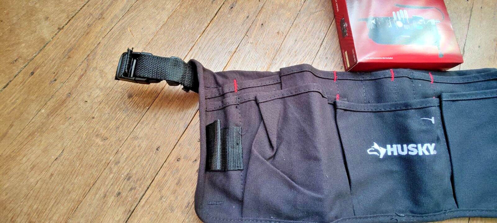 HUSKY 13-pocket Black waist Canvas Bib Tool Belt Apron BRAND NEW