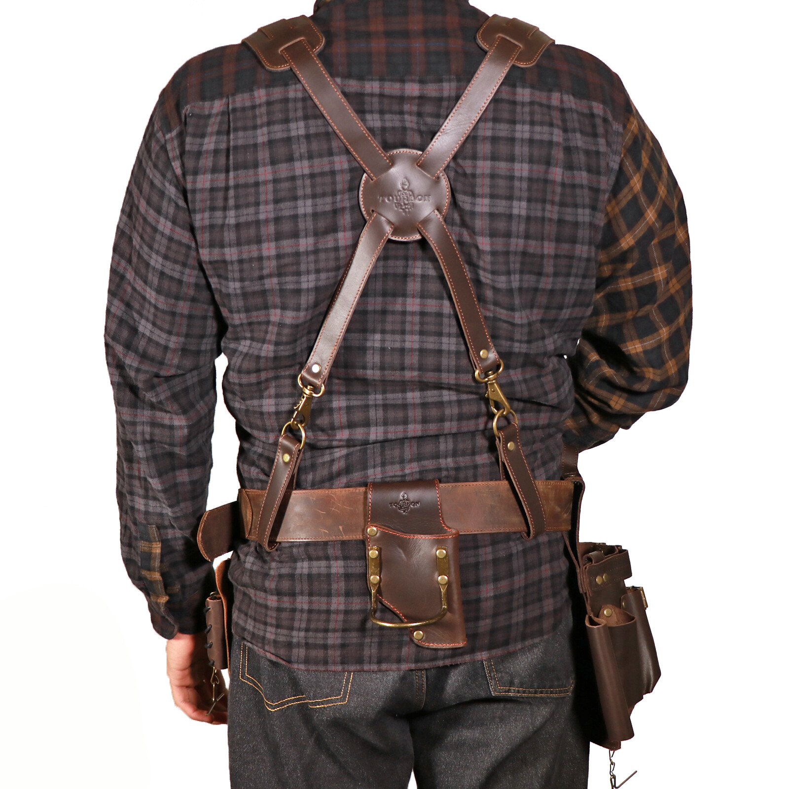 TOURBON Tool Belt Suspenders Carpenter Heavy Duty Chest Strap US-Special offer