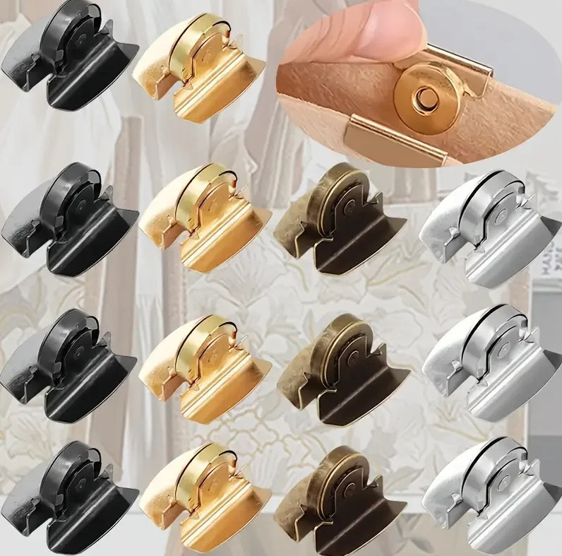 4pcs Magnetic Bag Snap Buckle Hidden Seam Free Button Closures – NEW