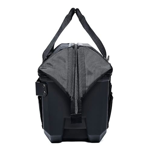 Massive Mouth 12-Inch Tool Bag, Wide-Opening Hard Body, 25 Pockets, Reinforced H