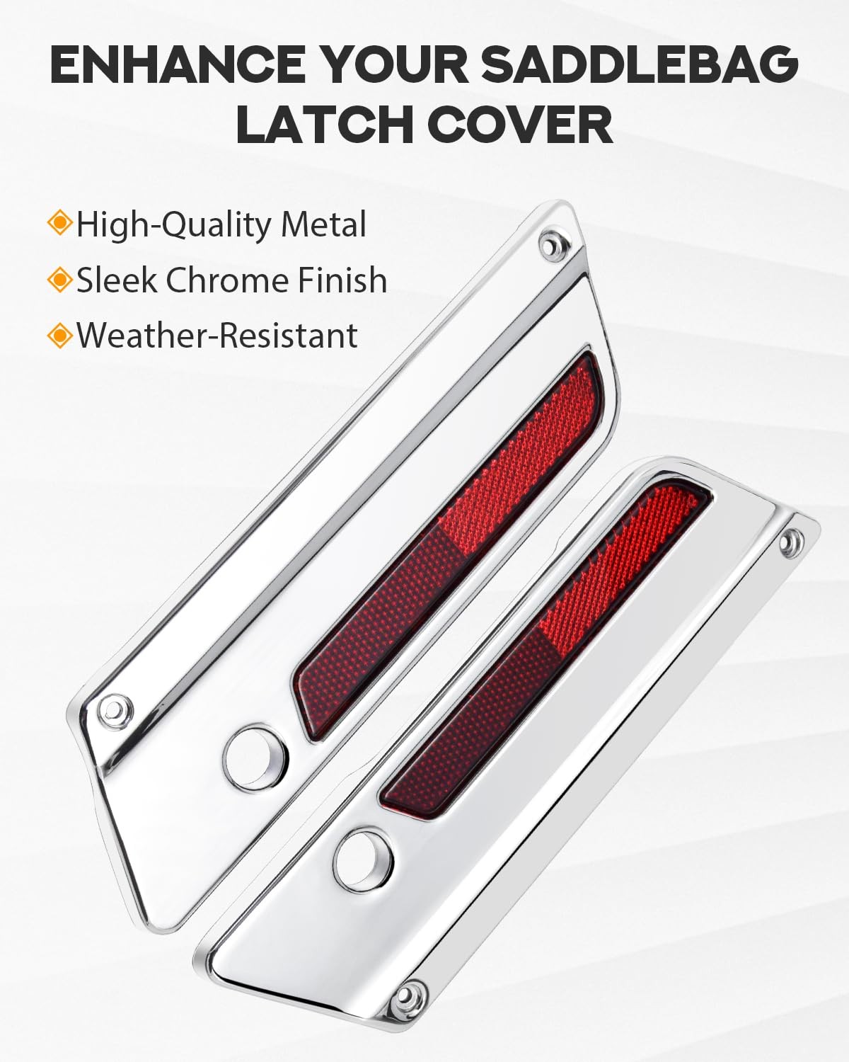 Harley Davidson Touring Saddlebag Hardware Kit Chrome Latch Cover Compatible