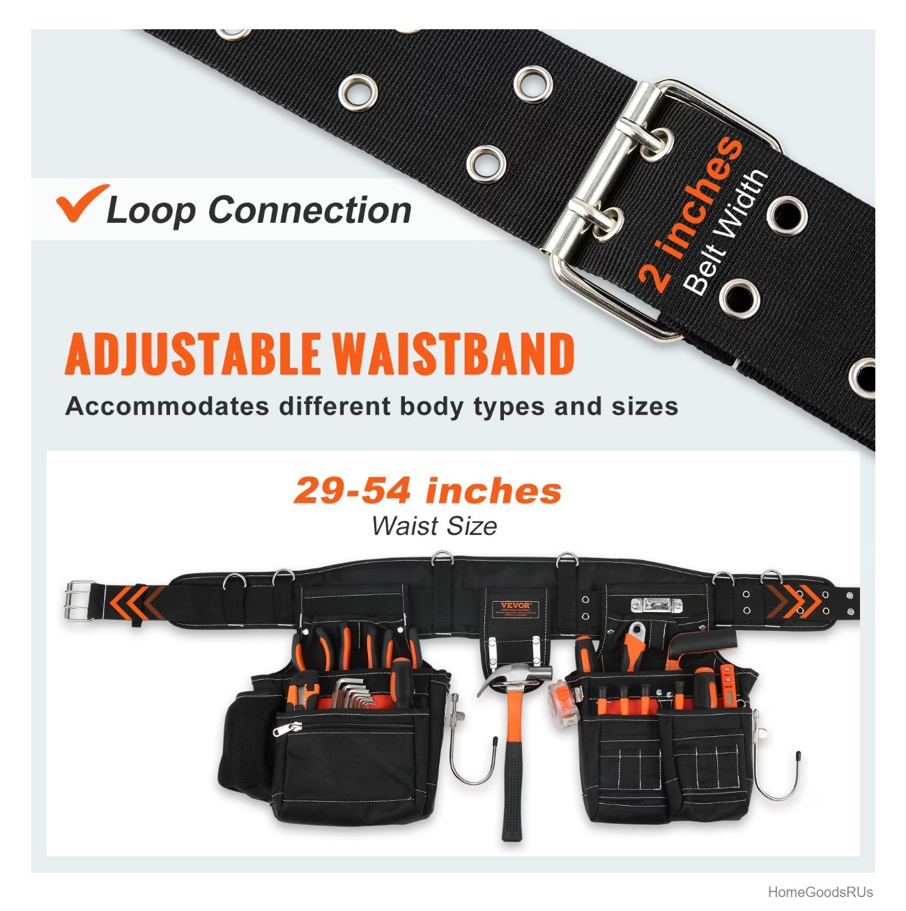 Tool Belt with Suspenders 29 Pockets Adjustable 1680D Polyester Carpenter Pouch
