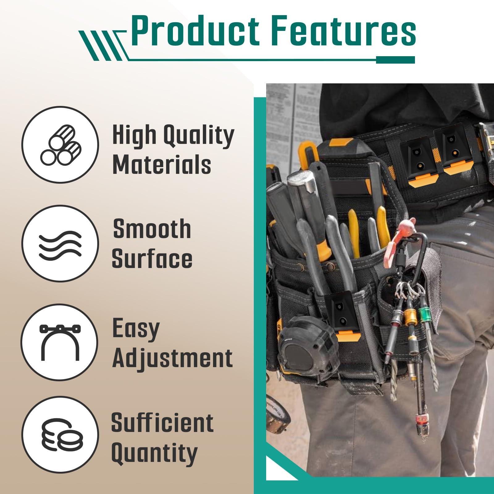 4 Pcs Tool Belt Clip Fits for TOU-CT Models ClipTech Pouches TOU-CT-150 TB-CT…