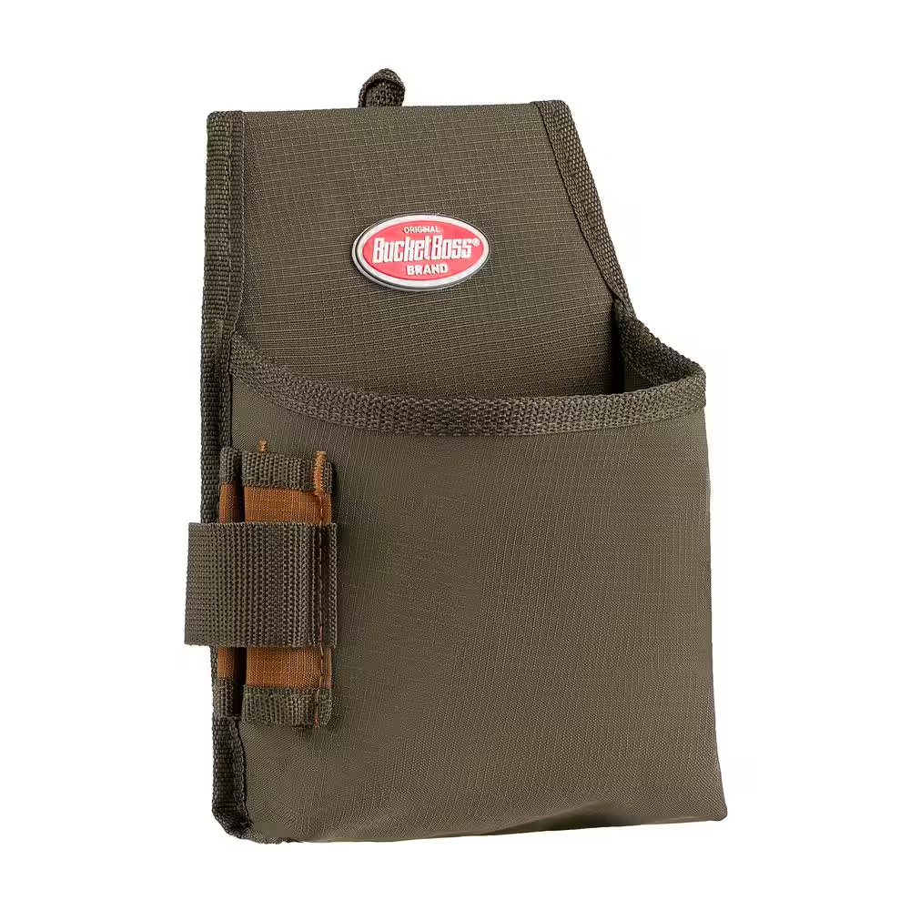 6.5 In. 1-Pocket Fastener Tool Belt Pouch with Flap Fit