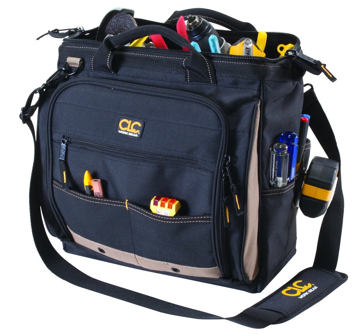 Custom Leathercraft1537 Multi-Compartment Tool Carrier, 30 Pocket, 13 In.