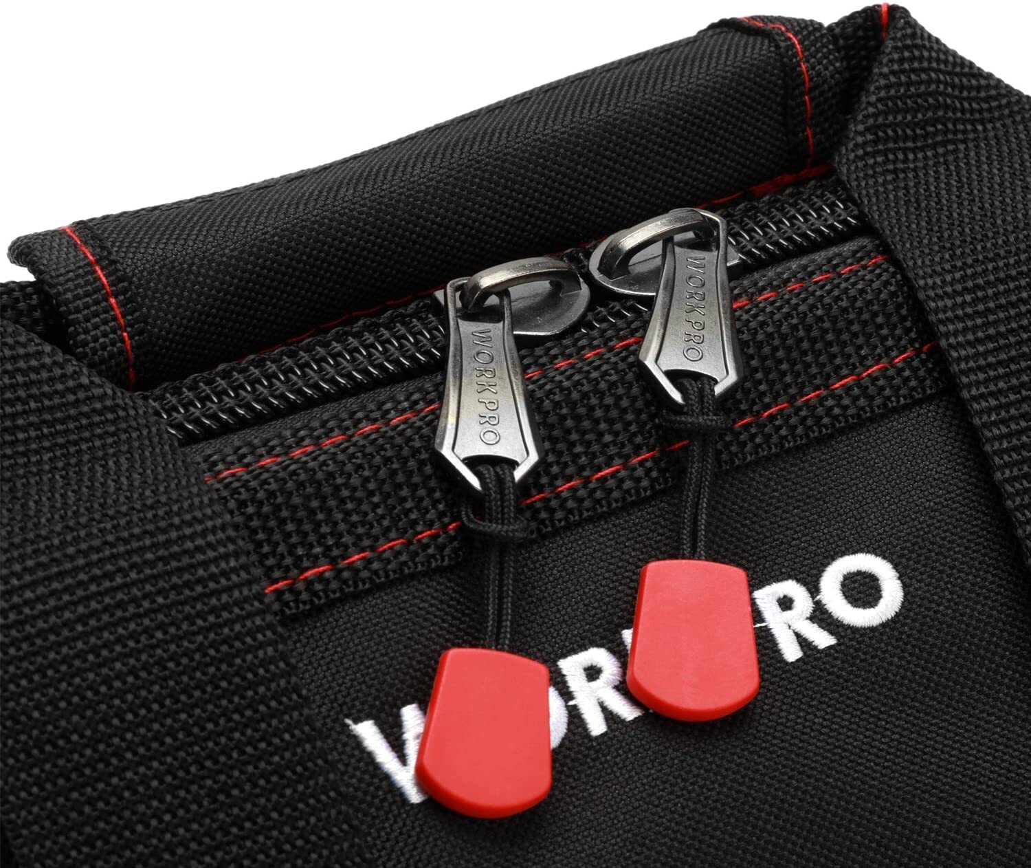 WORKPRO 12″/14″/16″ Close Top Wide Mouth Tool Storage Bag Rubber Base Pocket Bag