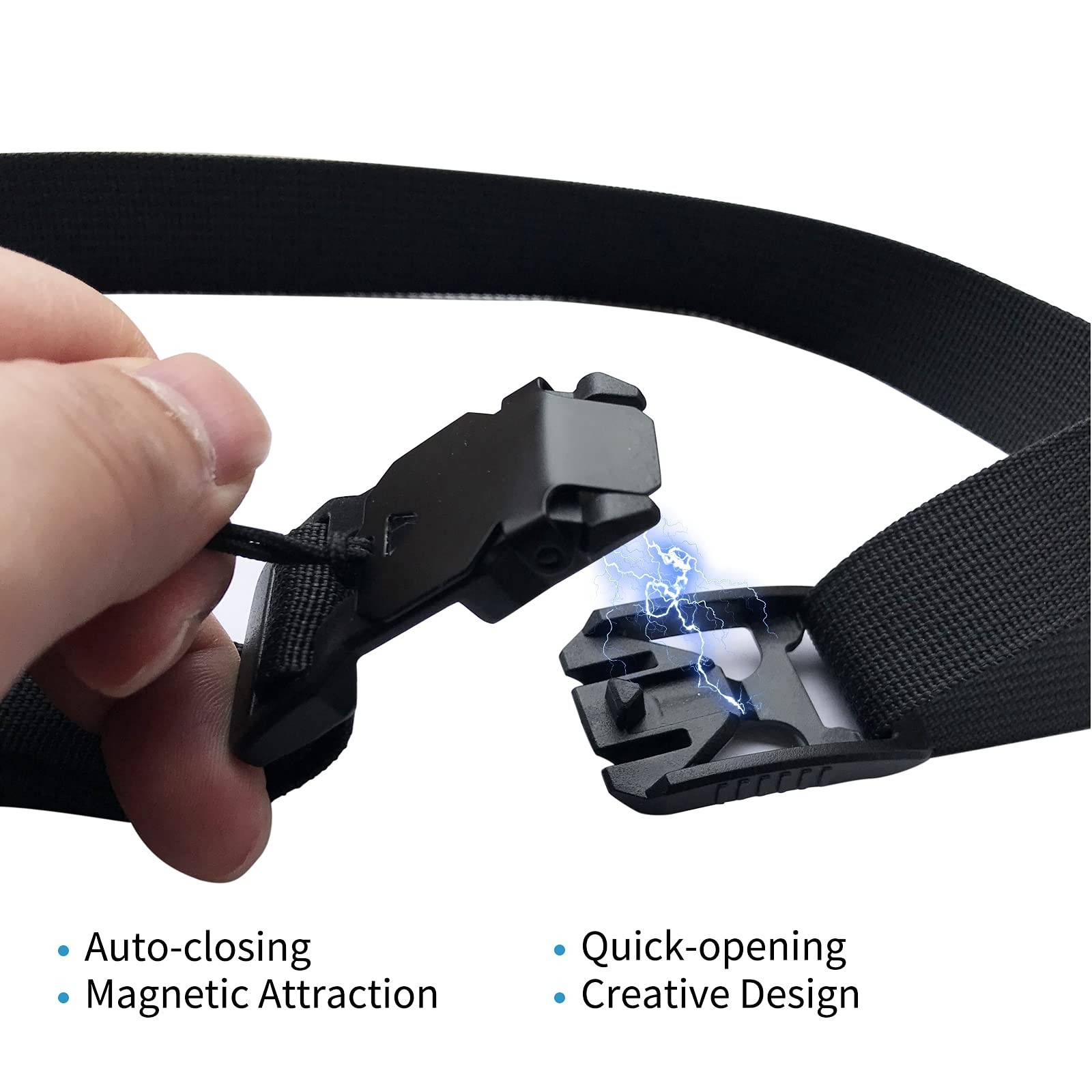 Magnetic Quick-Release Buckle Replacement – 1″ Tactical Belt Snaps, 2 Pack