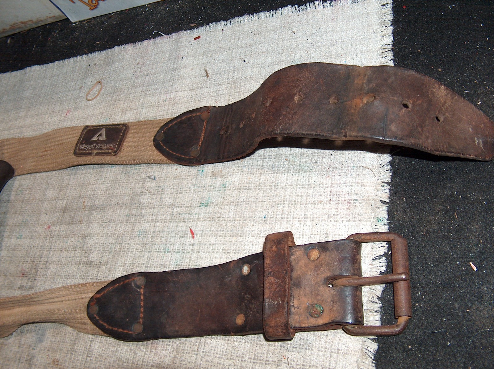 General Electric GE Vintage Leather Electrician Tool Belt.