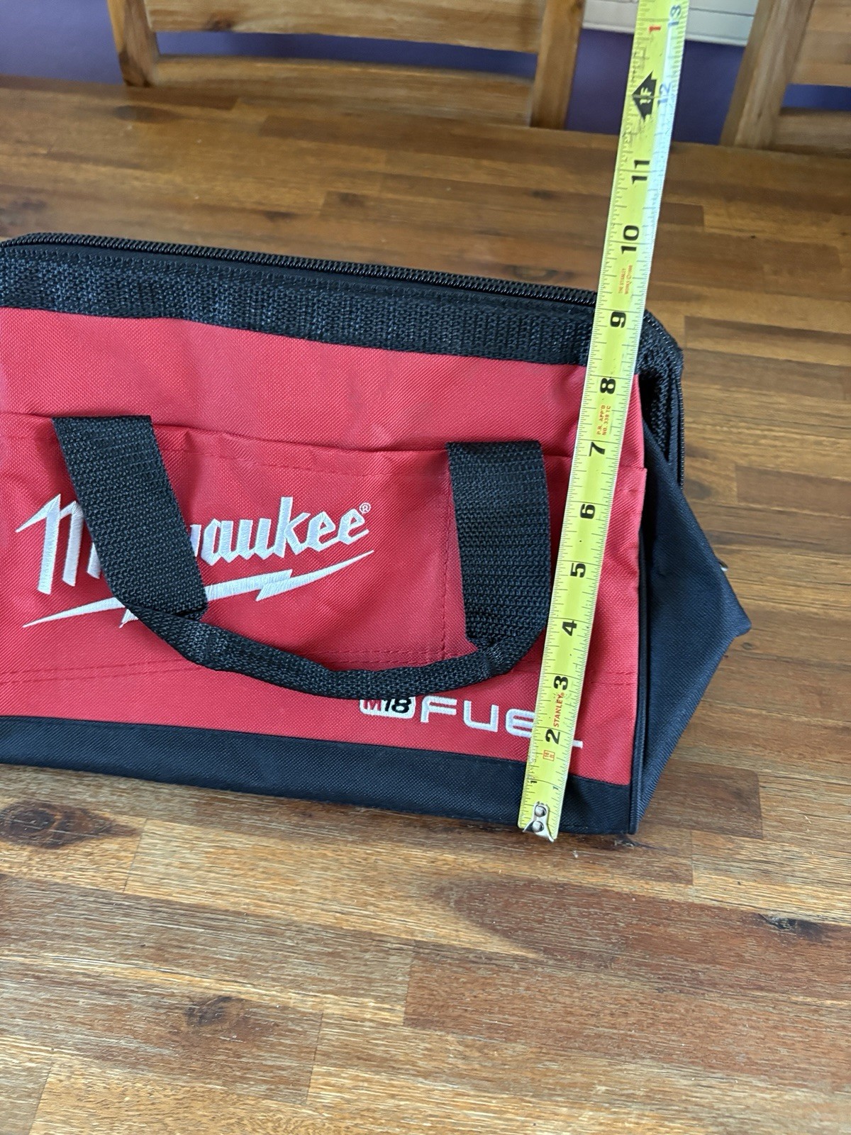 TWO Milwaukee FUEL M12 13″ Heavy Duty Canvas Tool Bag And Carrier Red Black READ