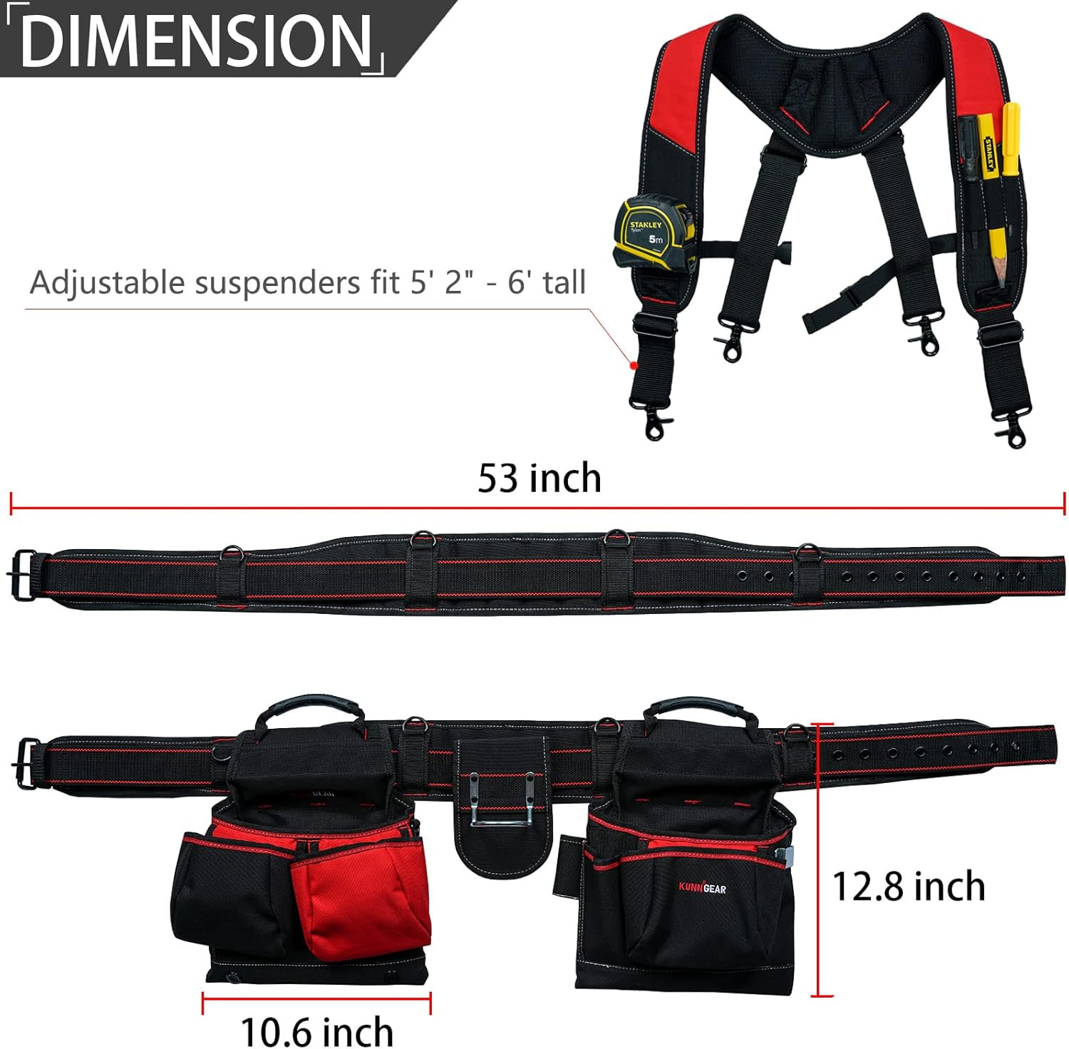 Magnetic Wristband & Tool Belt Combo for Maximum Convenience and Efficiency