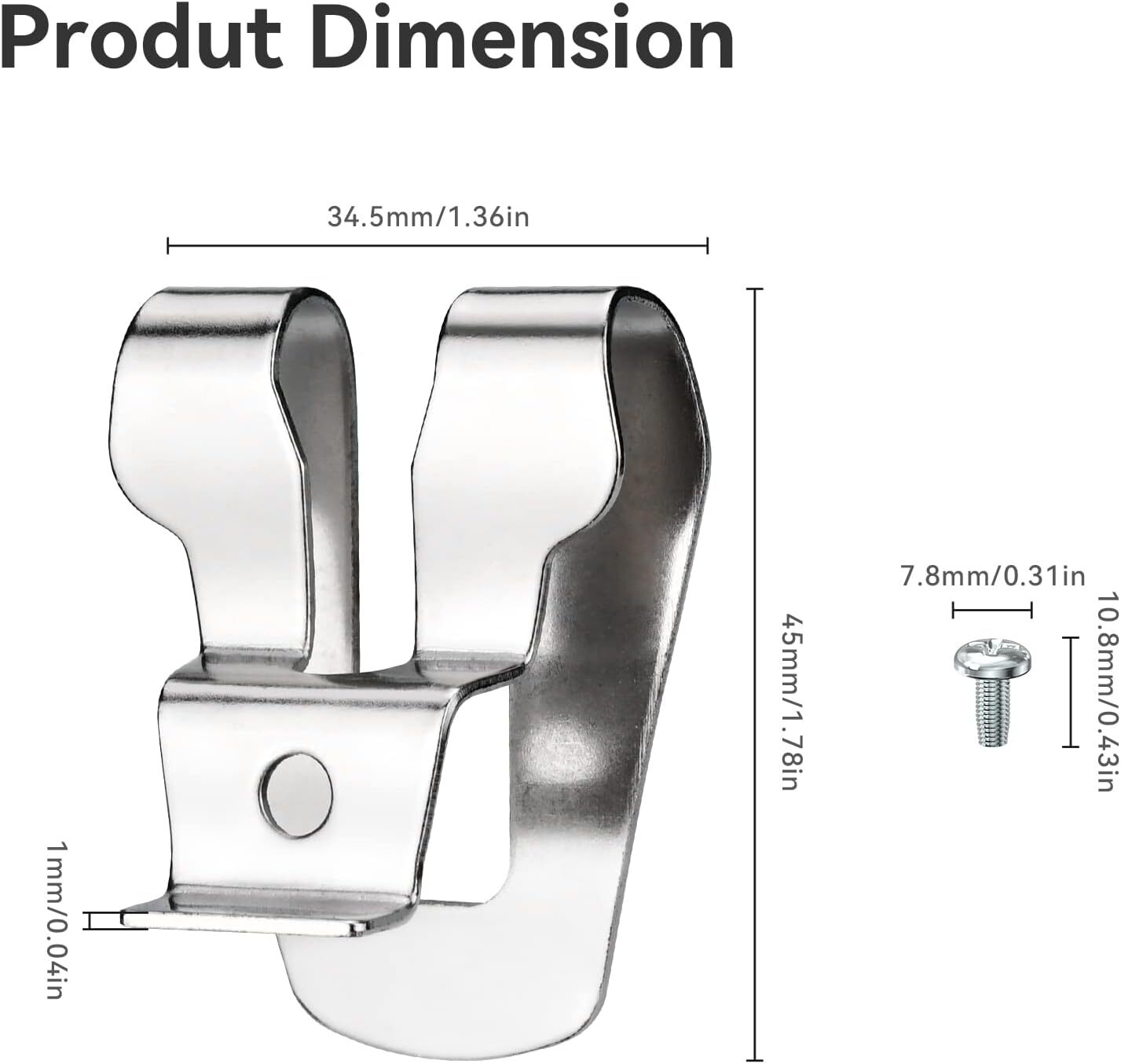 5PK Belt Clip Hooks With Screws For Ryobi For Ridgid Impact Driver Drill Holder