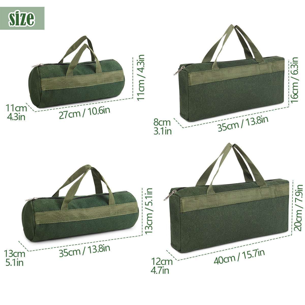 Thick Canvas Pouch Tool Bags Storage Organizer Instrument Case Portable Bag
