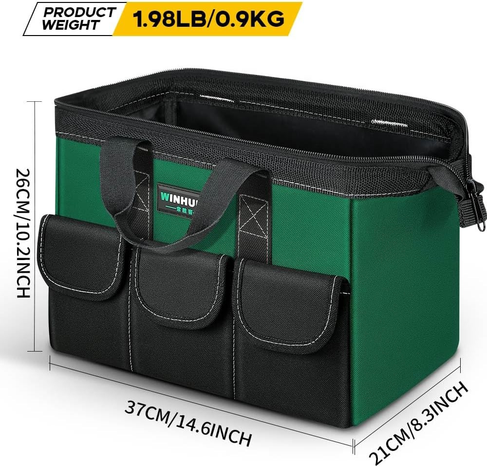 Tool Bag 15 Inches, 37 X 21 X 26 Cm, Compact Bag for Tools Made of Durable 1680