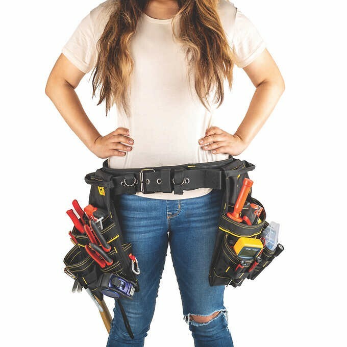 NEW – CAT CATERPILLAR Tool Belt Multi-Purpose – 32 To 48 in. 2-Bag 19-Pocket