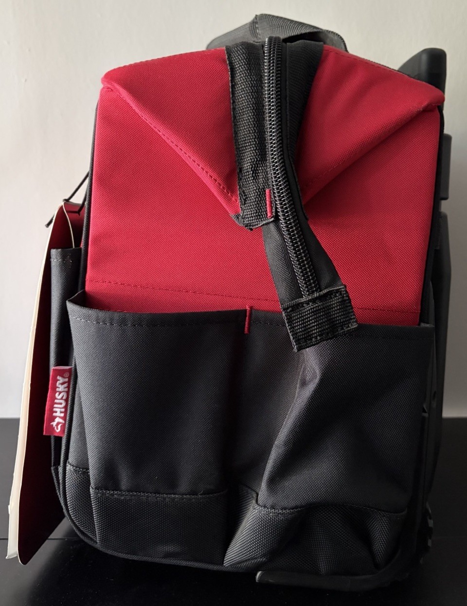 Husky 14 inch 13 Pocket Water Resistant Rolling Tool Bag Holds Up to 80 Lbs NEW