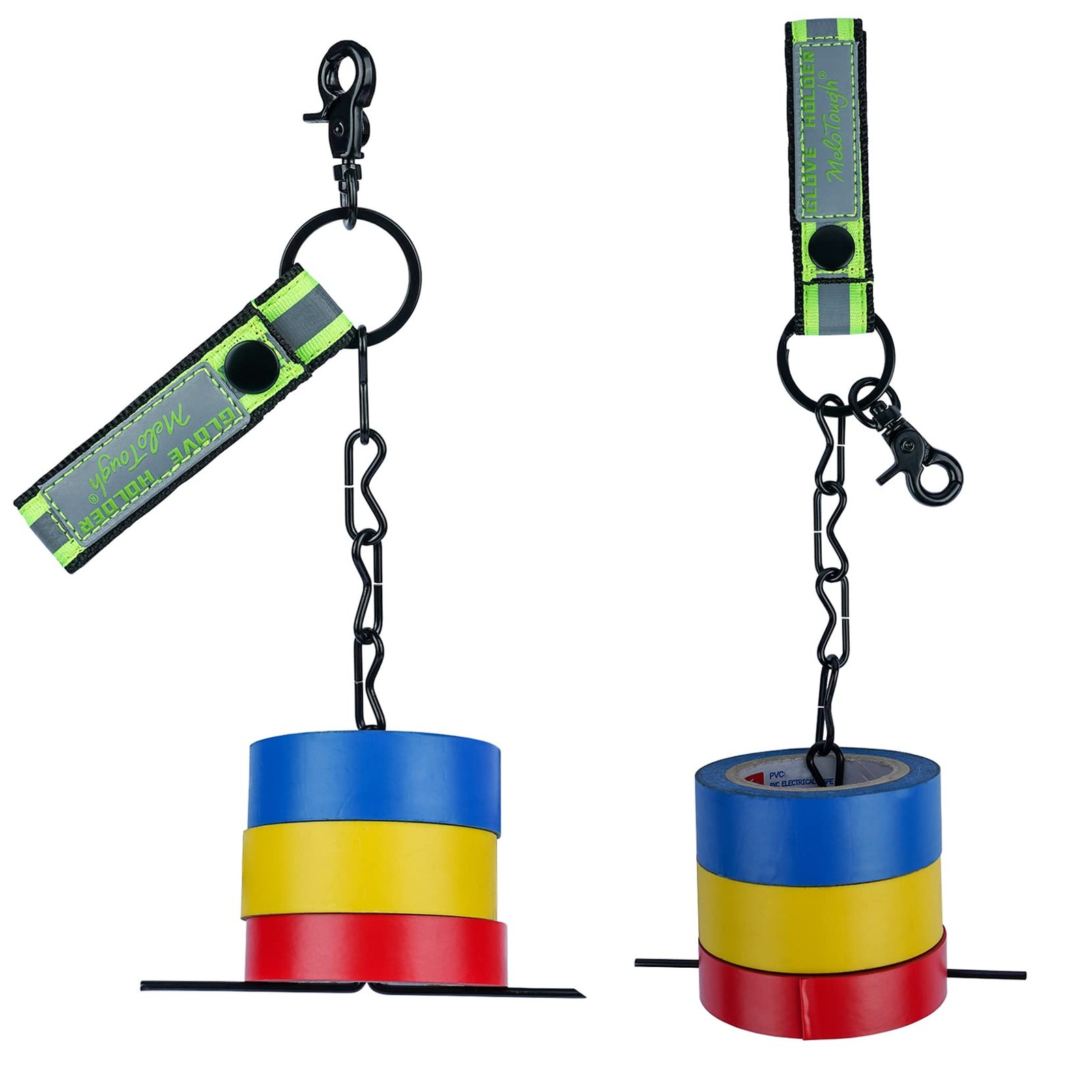 Tape Thong for Tool Belt Waist Electricians Tape Holder Chain with Keyring an…