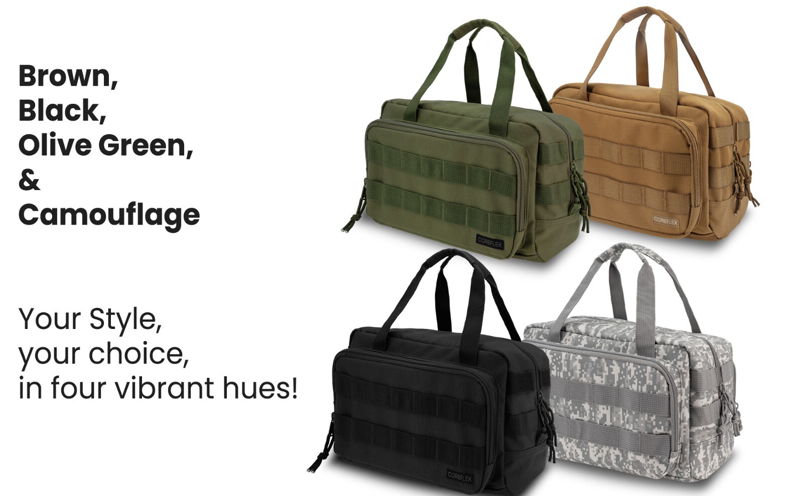 Coreflex 12-inch Heavy duty Small Tool Bag, Range bag, Gear bag, Tactical bag