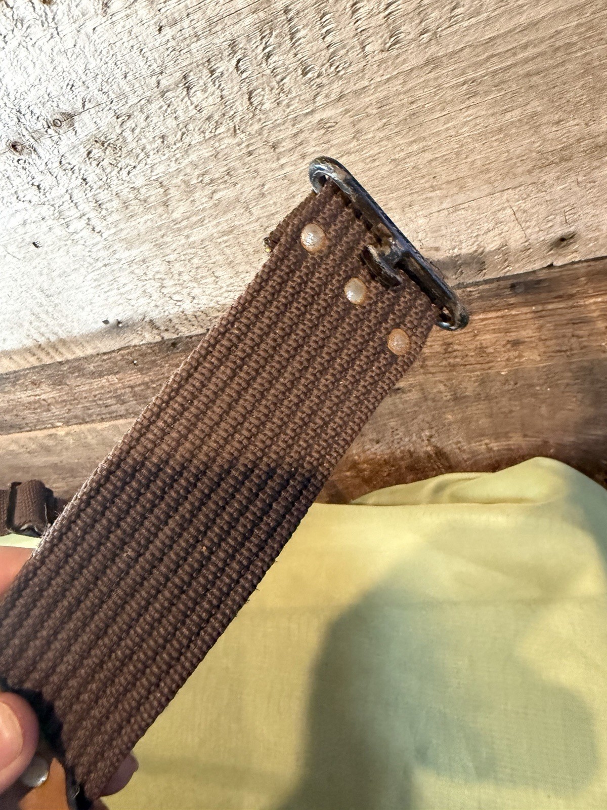 Genuine Suede Leather Tool Belt – Light Tan Leather Good Cond