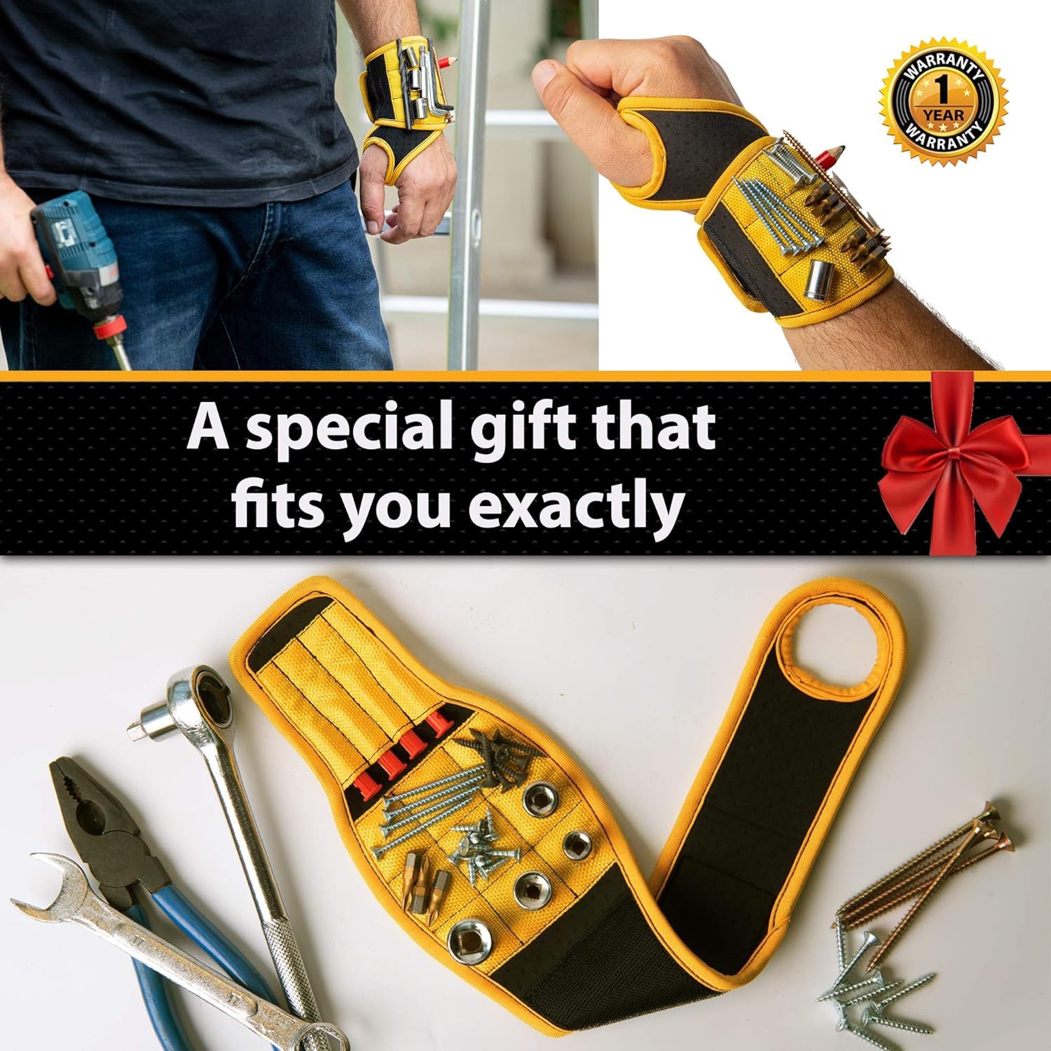 Breathable Neoprene Magnetic Wrist Tool Holder – Lightweight and Comfortable