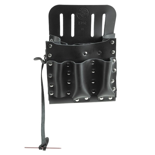 Klein Tools 5190 Black Leather 10 Pockets, 5190