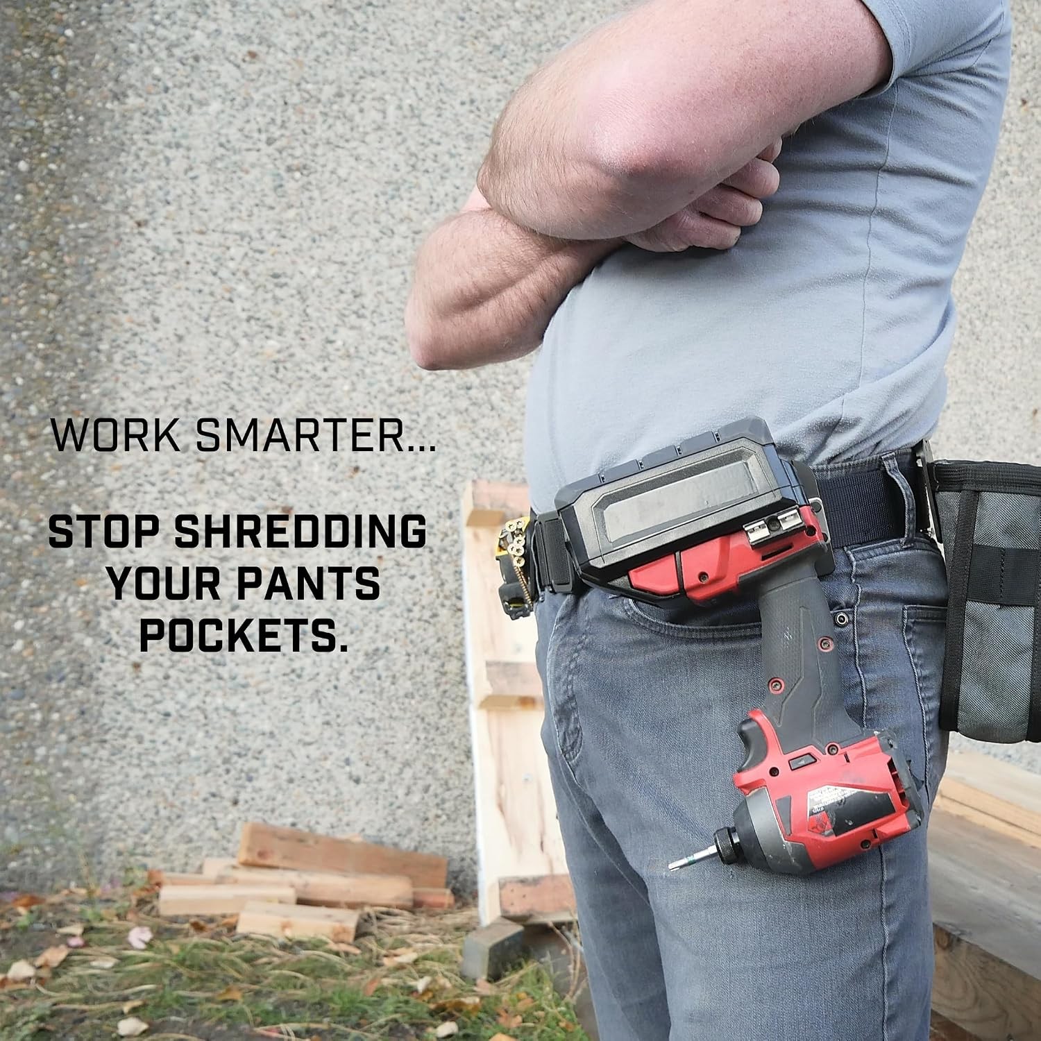 Clip-On Tool Belt Drill Holder – Simple Hook Holster for Cordless Drill, Impact
