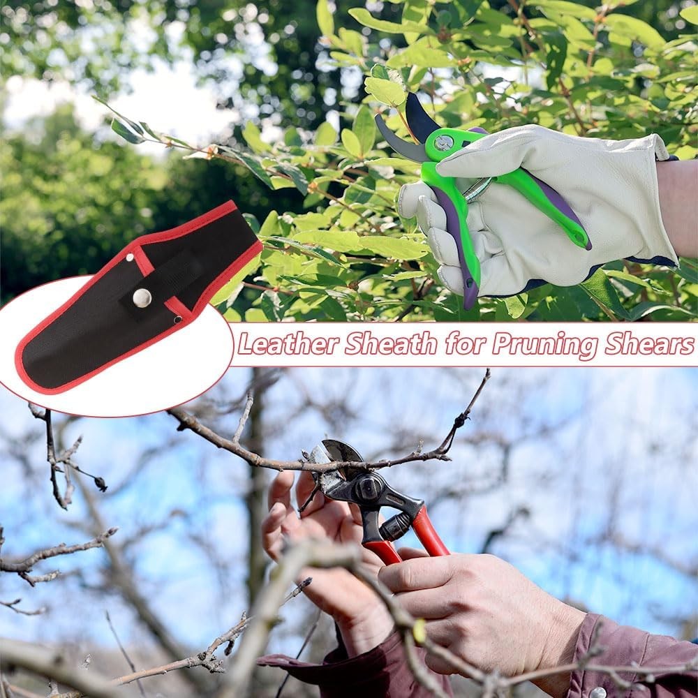2-Pack Portable Canvas Pruner Holster Garden Shear Tool Sheath with Belt Loop