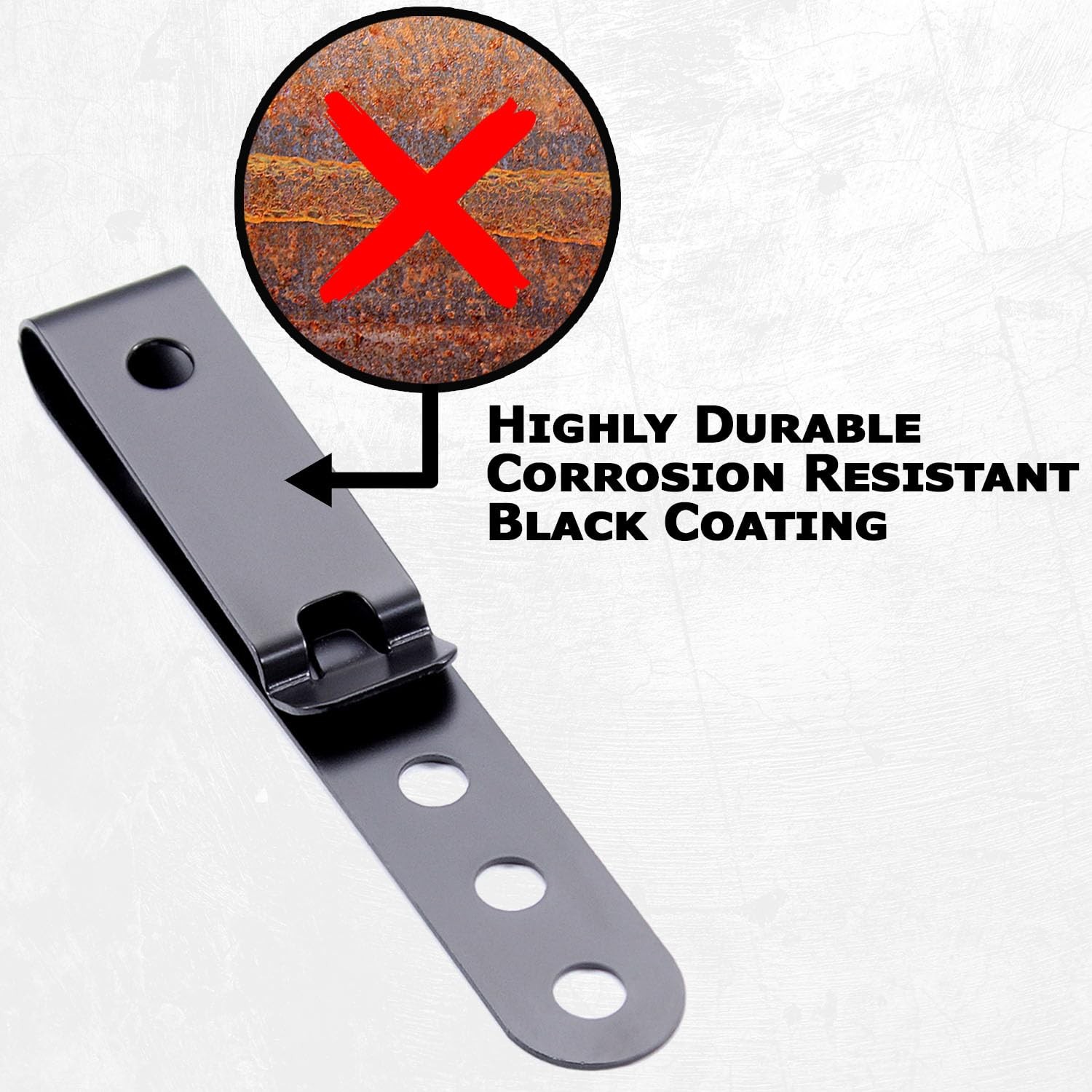 [2 Pack] Universal Metal Belt Clip for Holster Making, Knife Sheaths, Cell Ph.