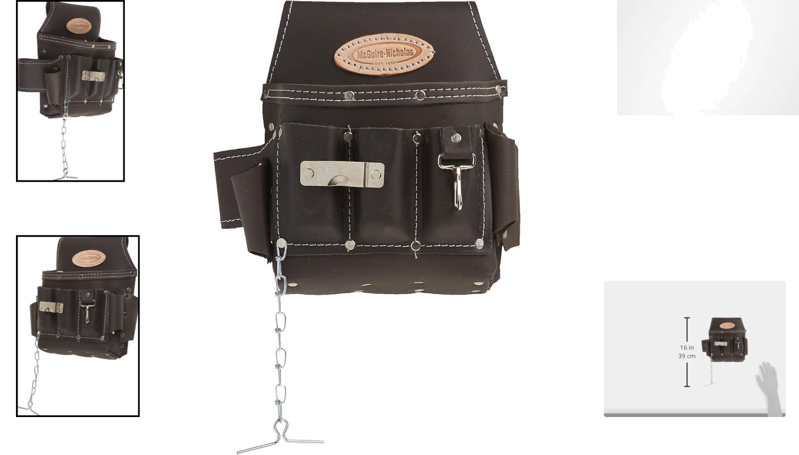 Professional Electrician’s Pouch – Durable Oil Tanned Leather, 12 Pocket Design